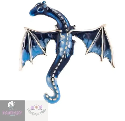 Dragon Pin Brooch- Titanium Plated