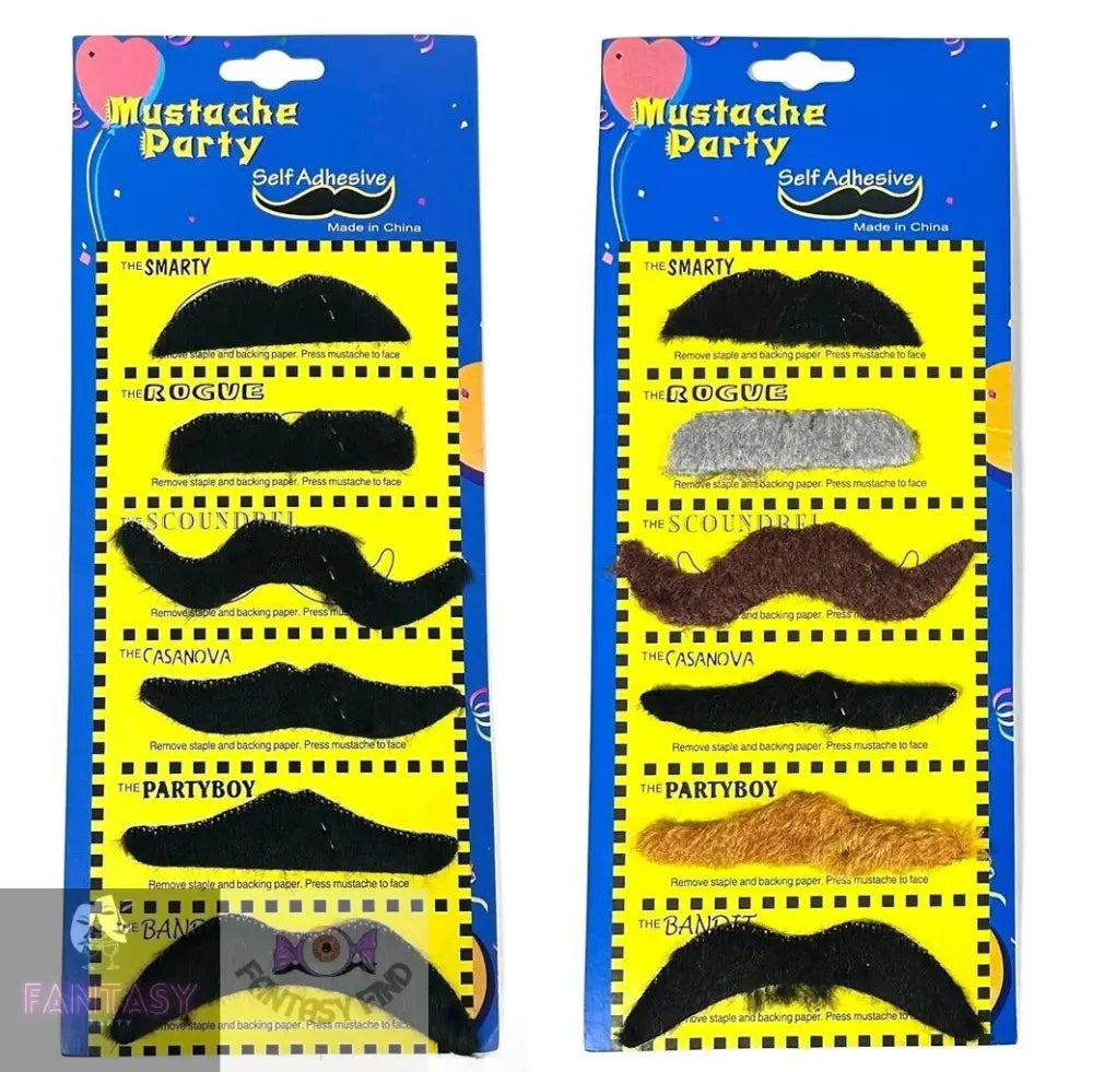 Fake Moustaches - Pk 6