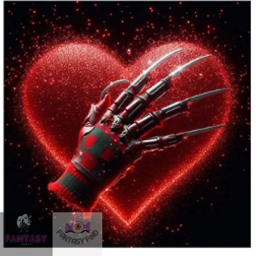 Freddy Kruger Hands With Heart Diamond Art