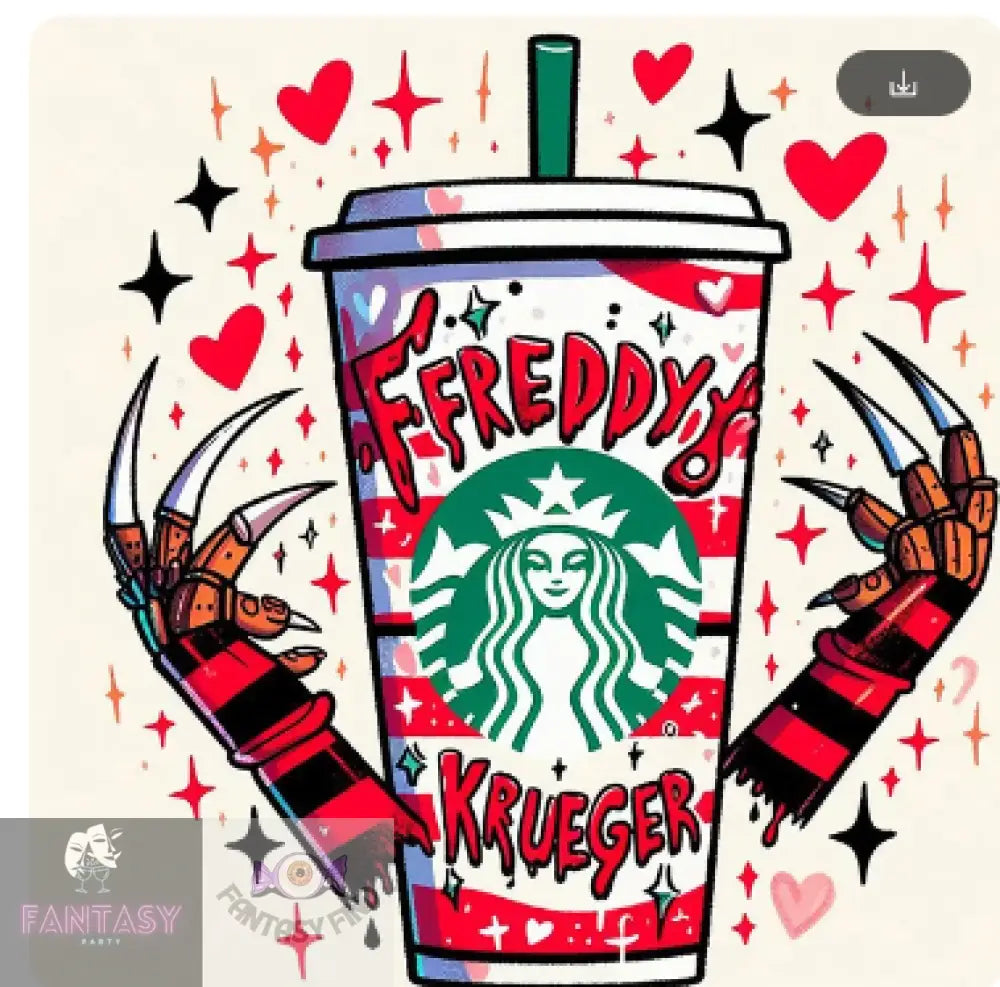 Freddy Kruger Starbucks Diamond Art