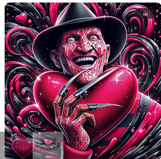 Freddy Kruger With Heart Diamond Art