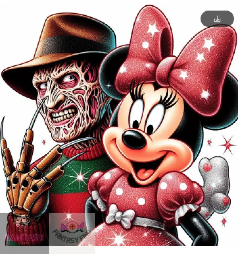 Freddy Kruger With Minnie Mouse Diamond Art