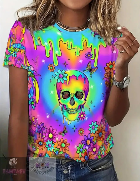 Funky Skull Print T-Shirt