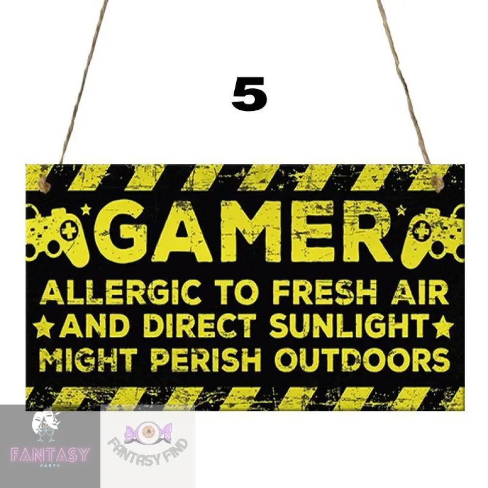 Gamer Decor - Wooden Sign