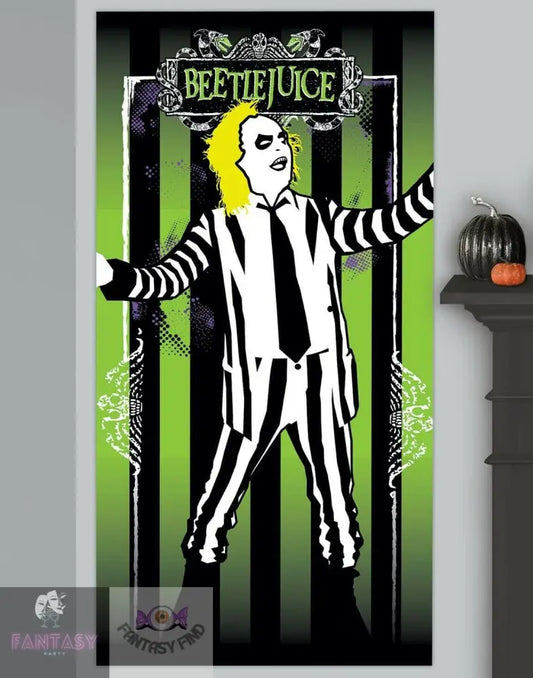 Giant 5Ft Beetlejuice Halloween Horror Scene Setter Party Wall Door Decoration