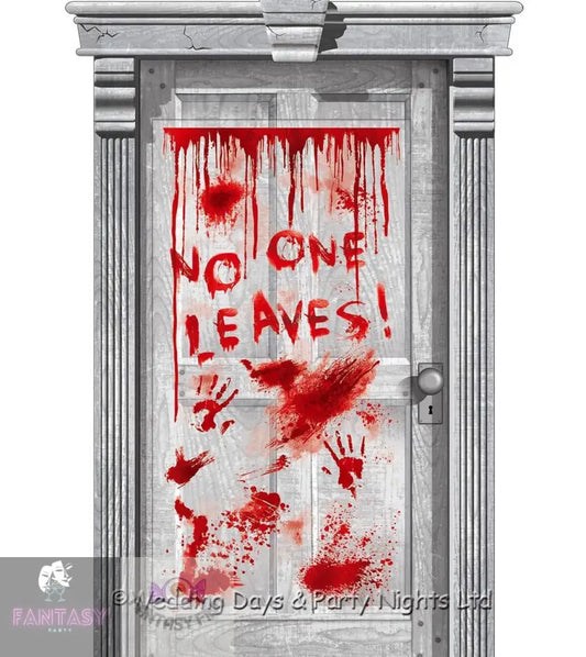 Giant 5Ft Blood Drip Door Banner Halloween Horror Scene Setter Party Wall Decor