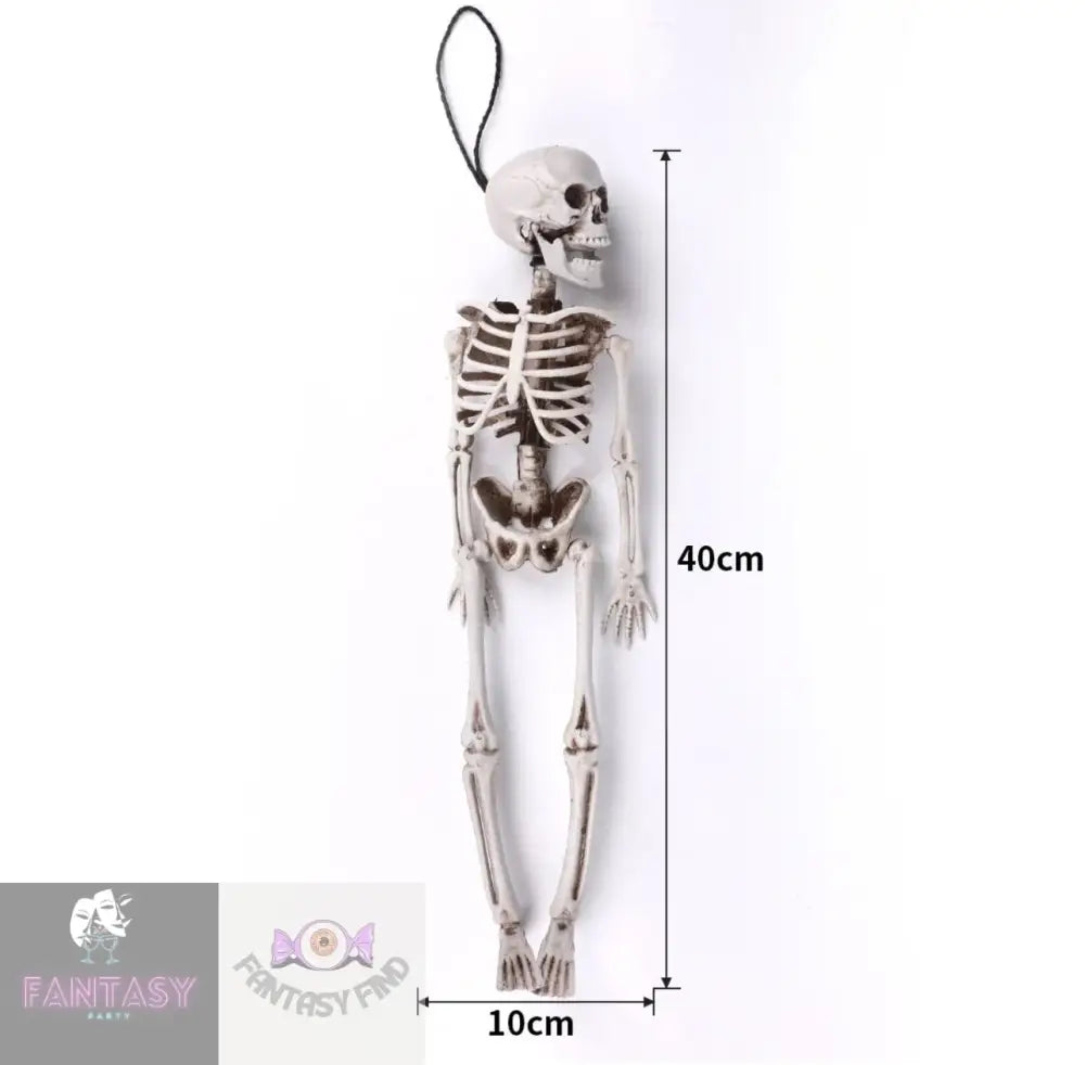 Giant Life Size Human Skeleton Model Horror Bone Posable Halloween Decor 40Cm