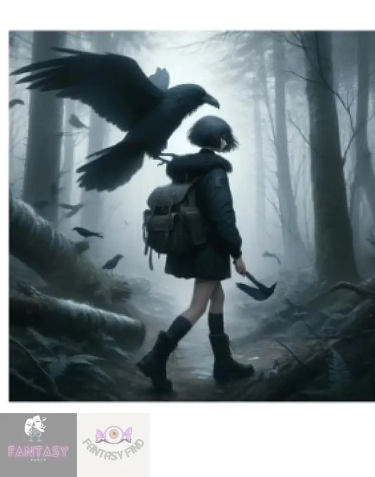 Gothic Girl & Crow 5D Diamond Art