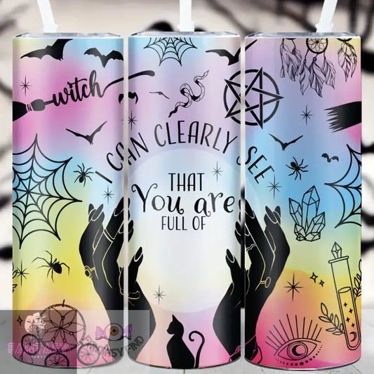 Halloween 20Oz ’I Can Clearly See’ Design Stainless Steel Tumbler With Straw & Lid