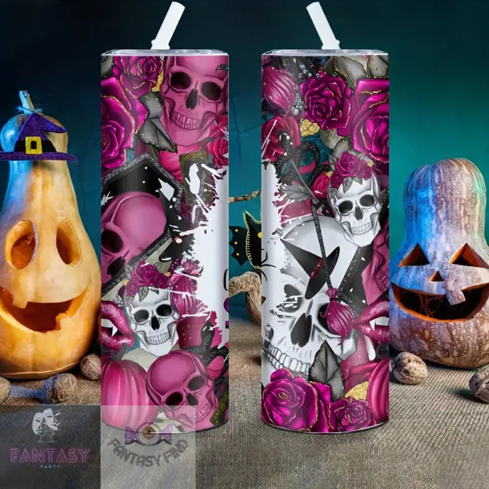 Halloween 20Oz ’One Spooky Mama’ Design Stainless Steel Tumbler With Straw & Lid