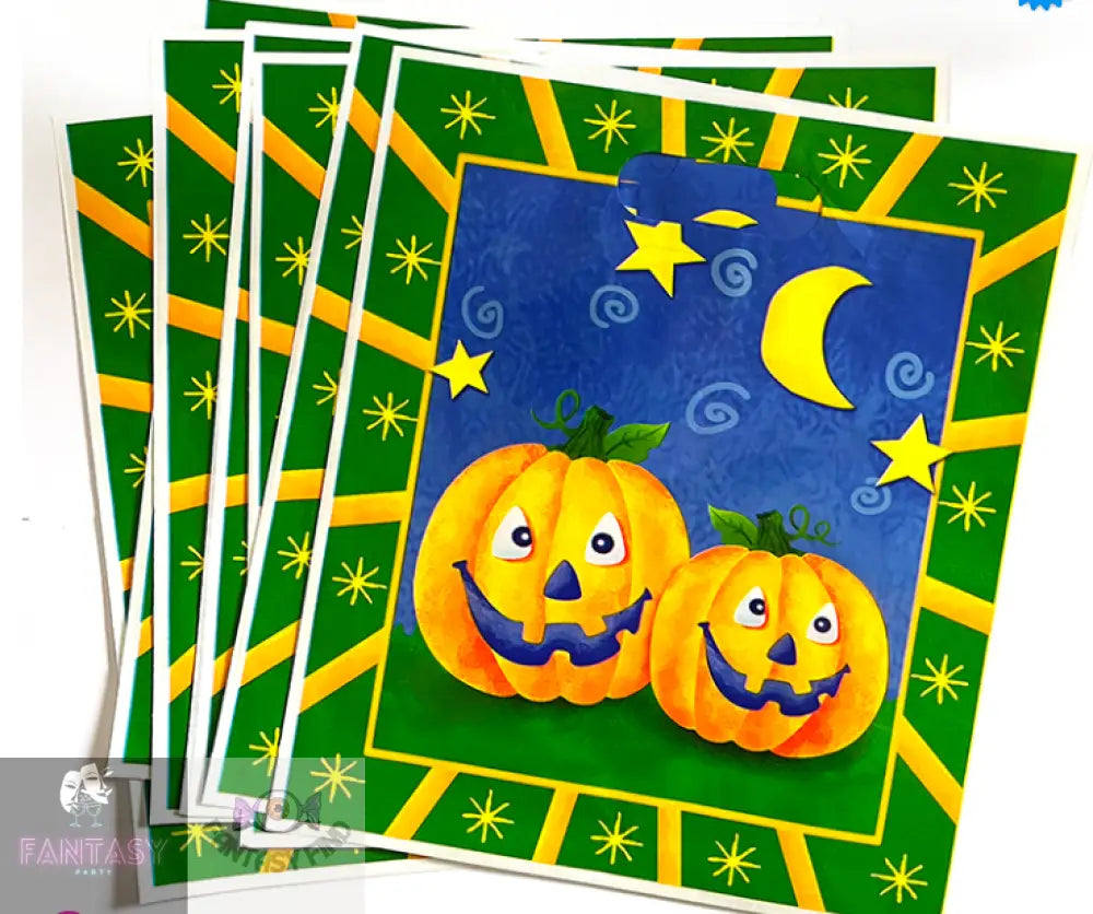 Halloween Pumpkin Design Jumbo Loot Bags X 12