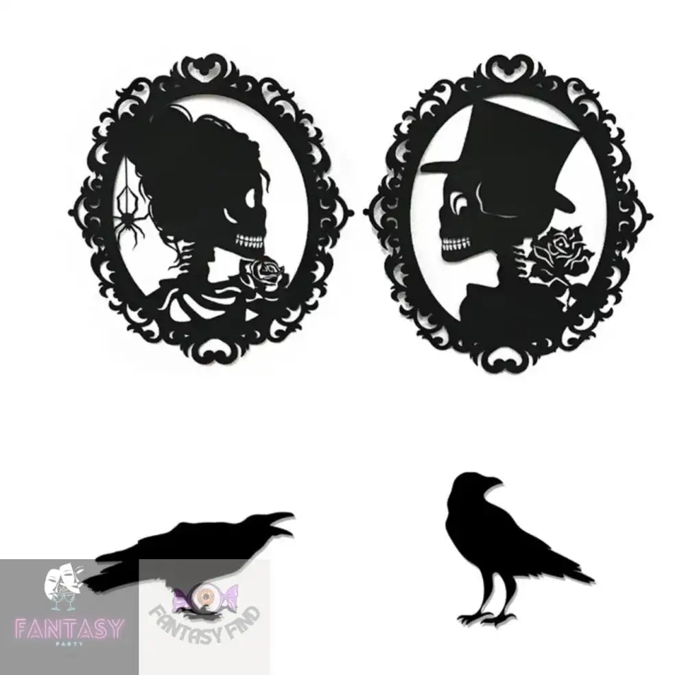 Halloween Skull Wall Sticker Set