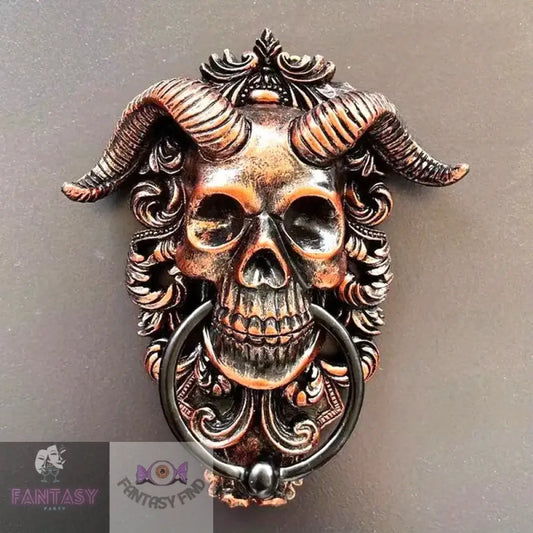 Horn Skull Door Knocker