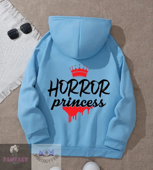 Horror Princess Ladies Hoody - Blue