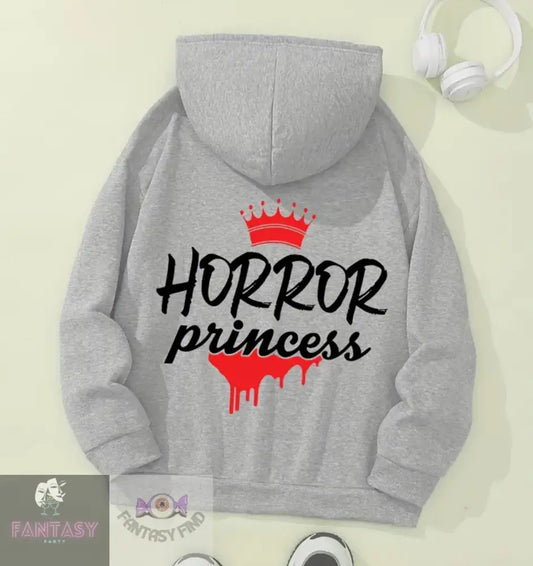 Horror Princess Ladies Hoody - Grey