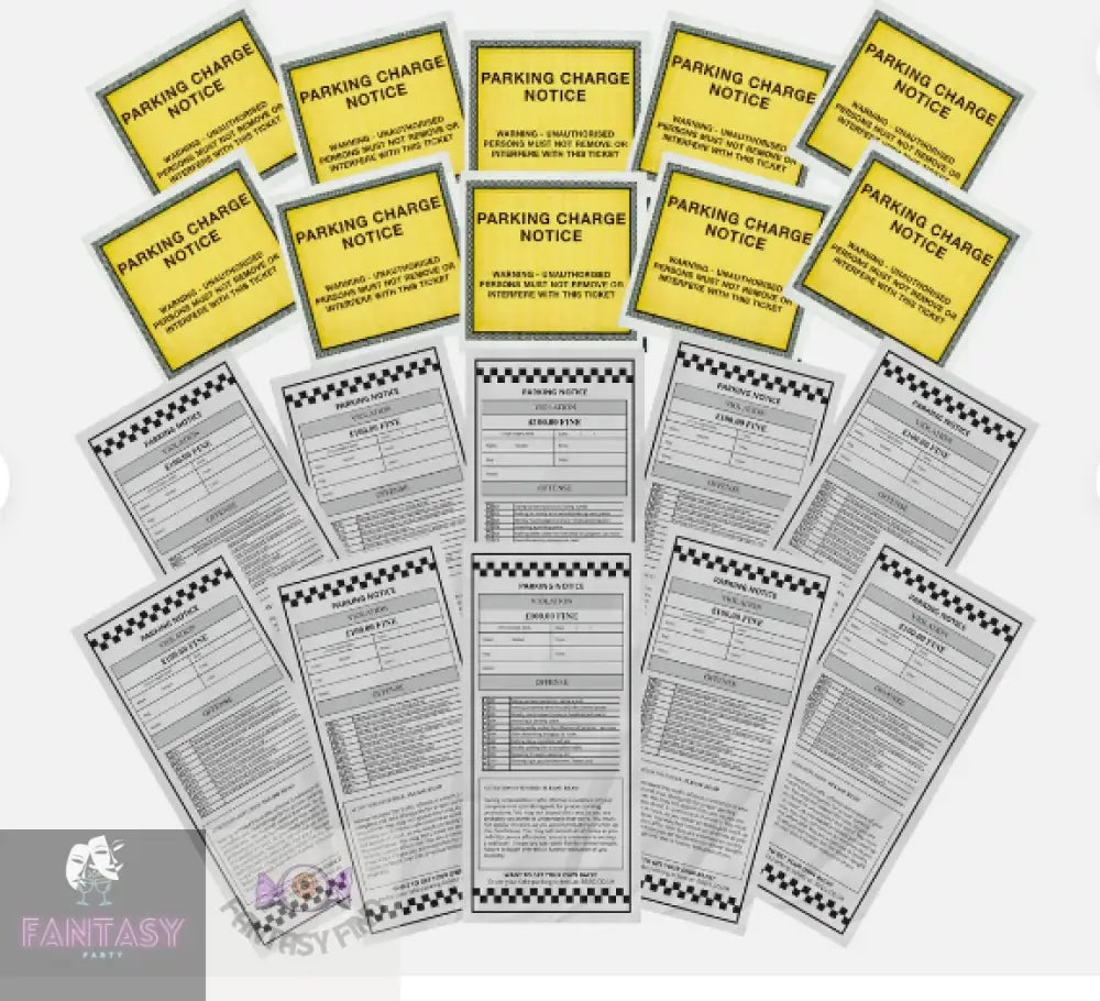 Joke Super Realistic Novelty Parking Tickets - Choice Of Ticket Amounts