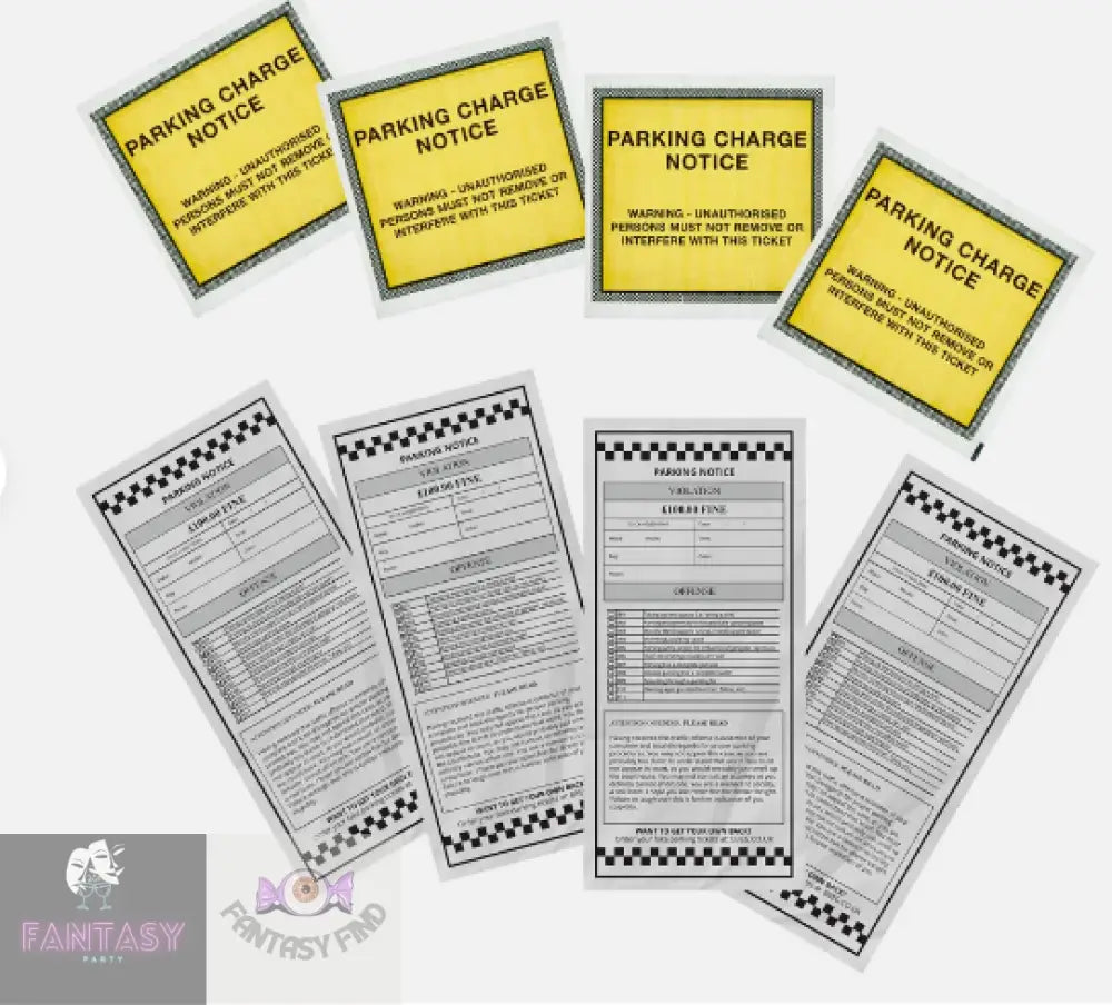 Joke Super Realistic Novelty Parking Tickets - Choice Of Ticket Amounts