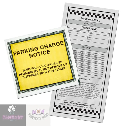 Joke Super Realistic Novelty Parking Tickets - Choice Of Ticket Amounts