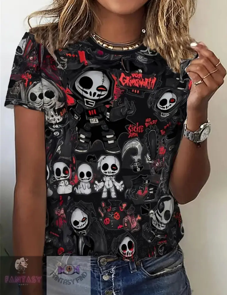 Ladies Scary Horror T-Shirt