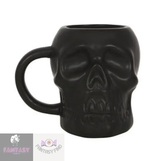 Matte Black Skull Mug