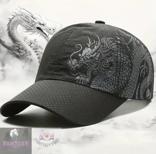 Mythological Dragon Baseball Cap - Black