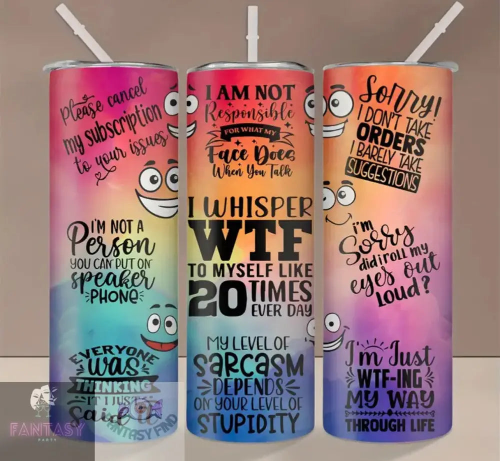 Novelty Wtf Tumbler