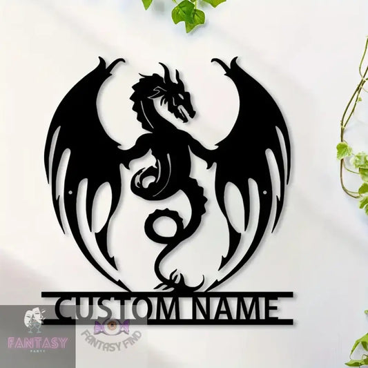Personalised - Flaming Dragon Wall Art