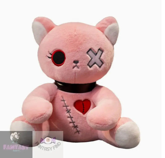 Pink Creepy Cat Plush Toy