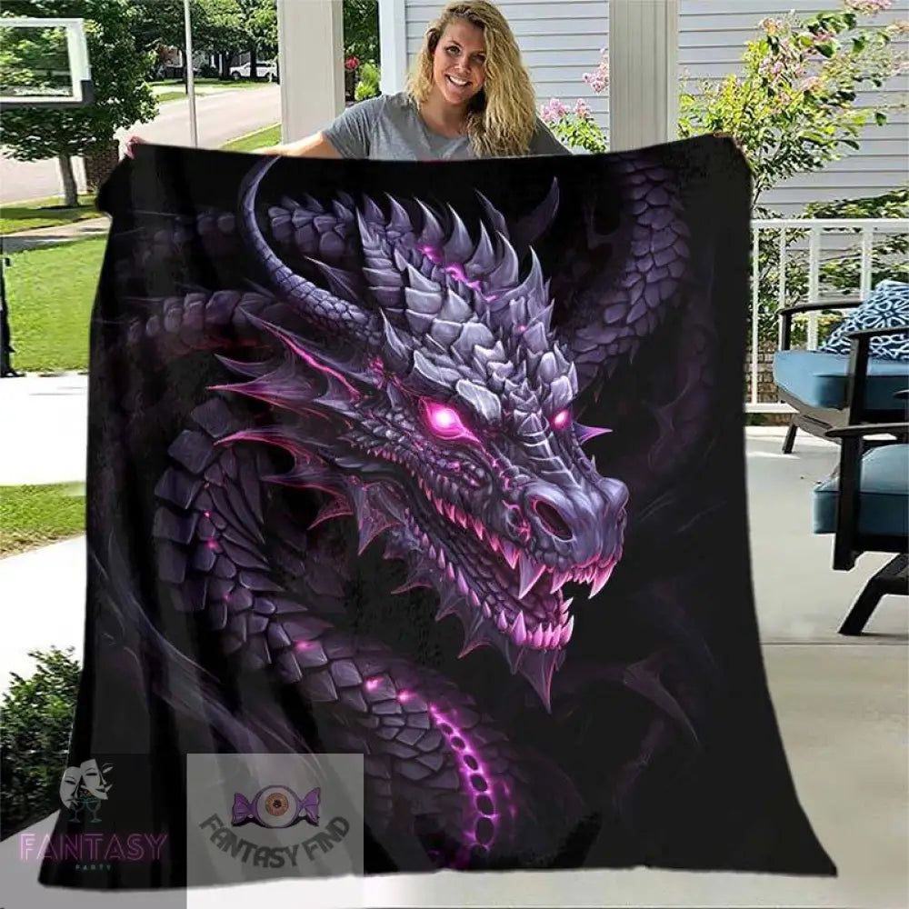 Purple Dragon Blanket