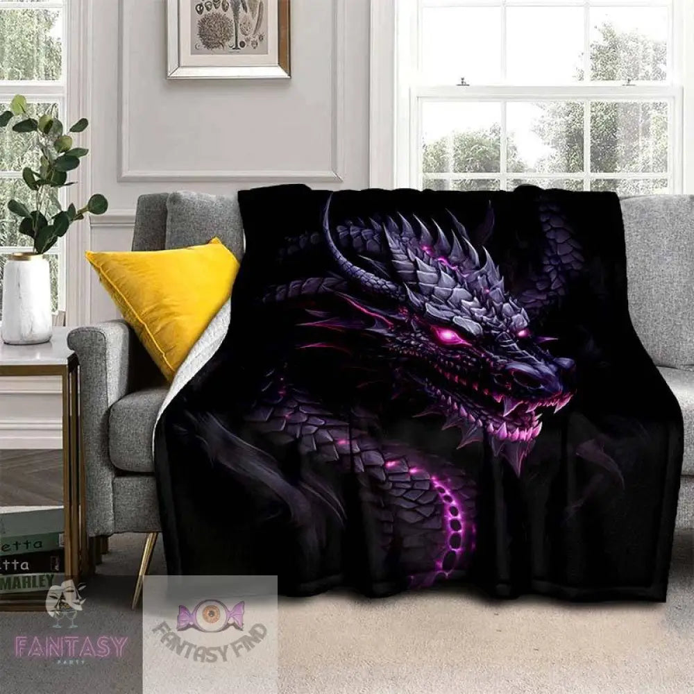 Purple Dragon Blanket