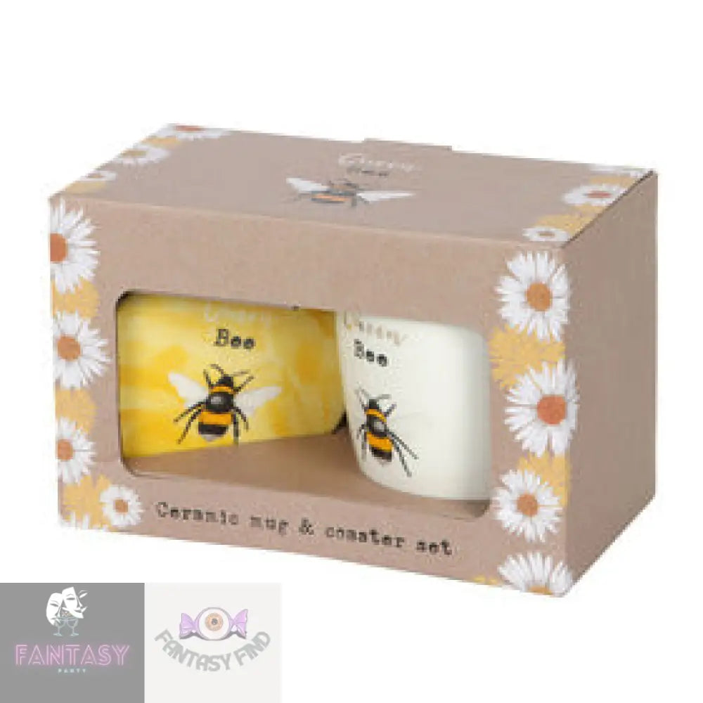 Queen Bee Ceramic Mug & Coaster Set