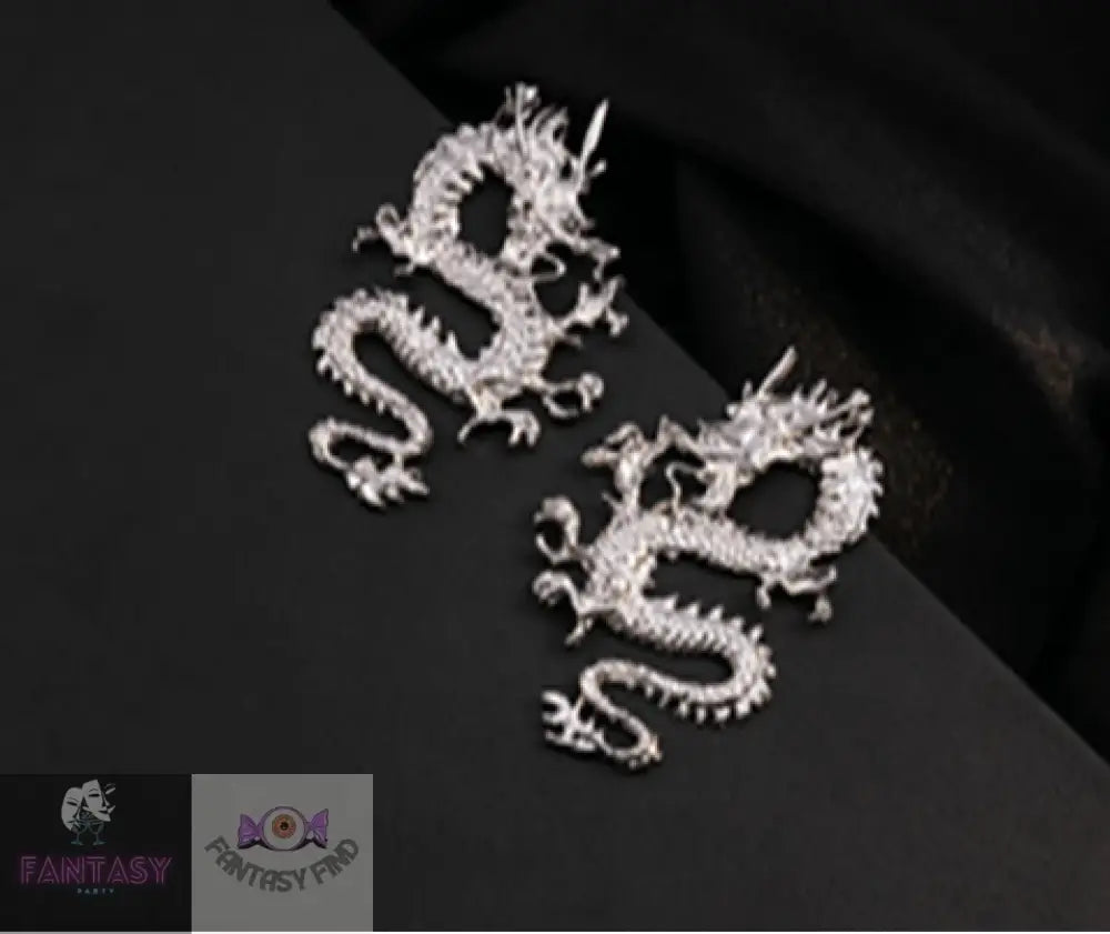 Silver Dragon Earrings