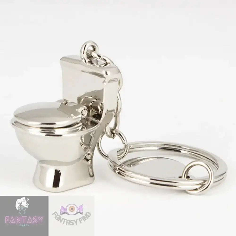 Silver Toilet Keyring