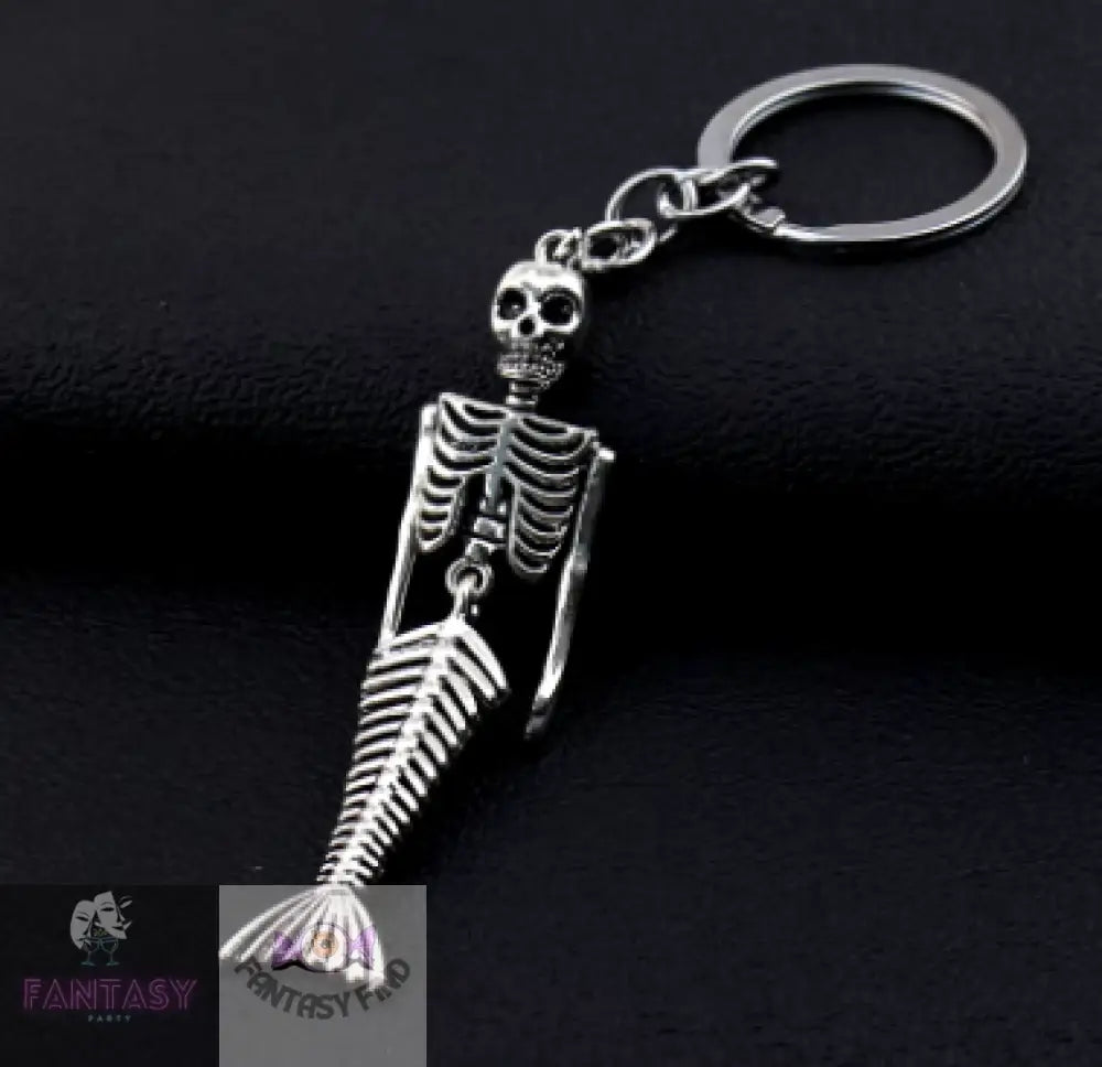 Skeleton Mermaid Keychain