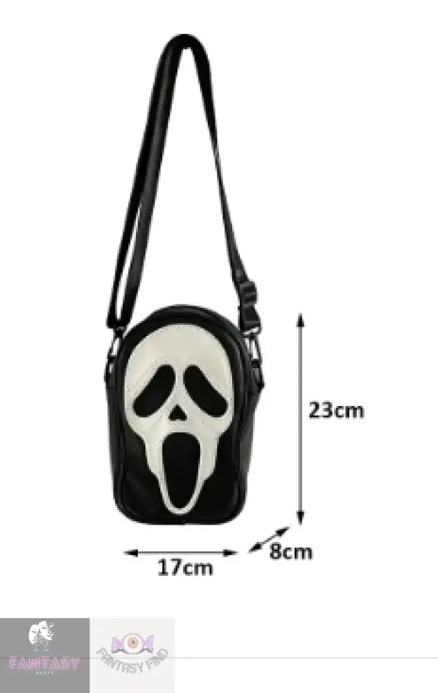 Skull Halloween Bag- Black