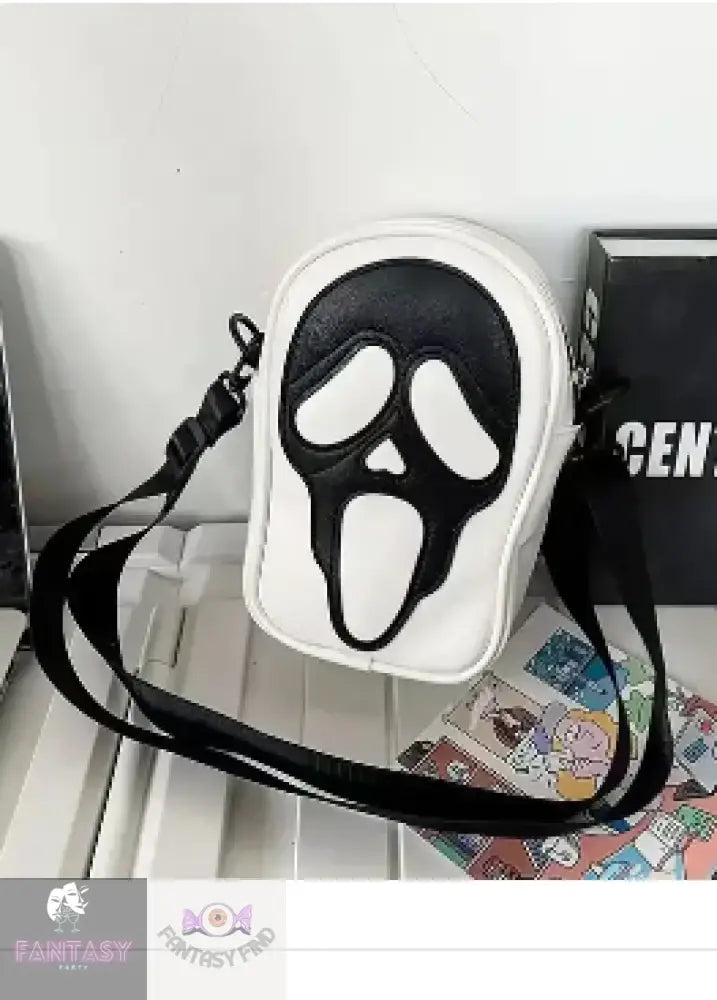 Skull Halloween Bag- White