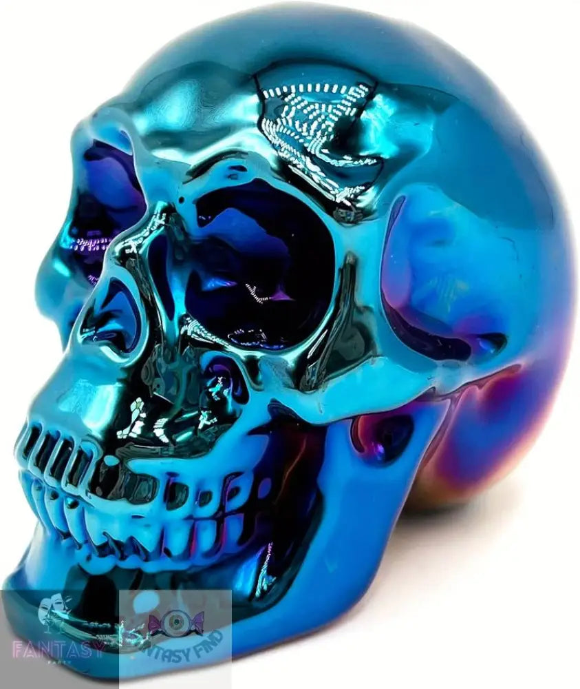 Skull Head Ornament - Blue Ray