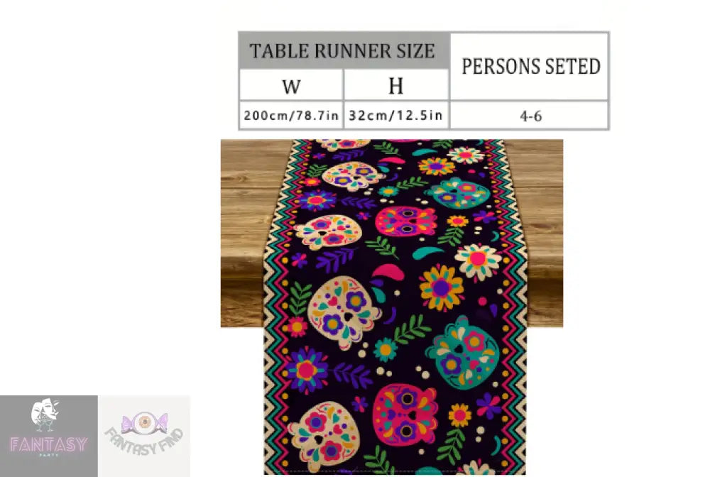 Skull Table Runner