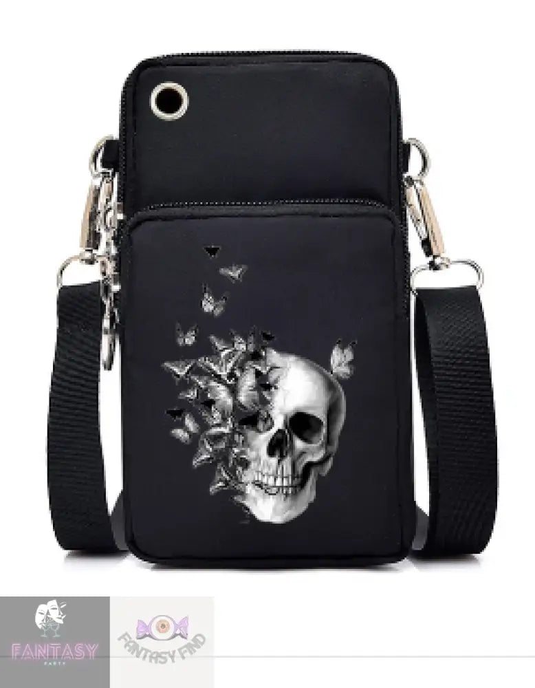 Skull With Butterflies Bag