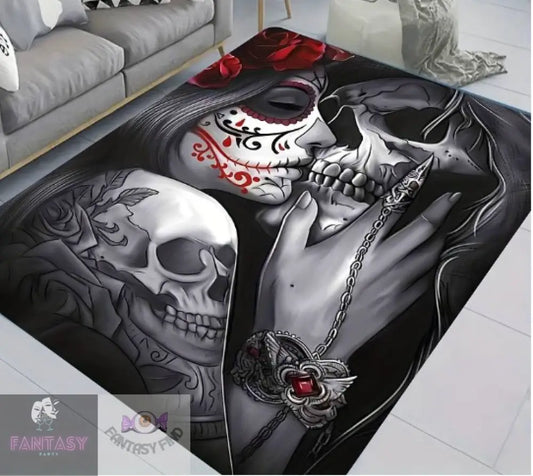 Skulls Kissing Mat- Size Choices