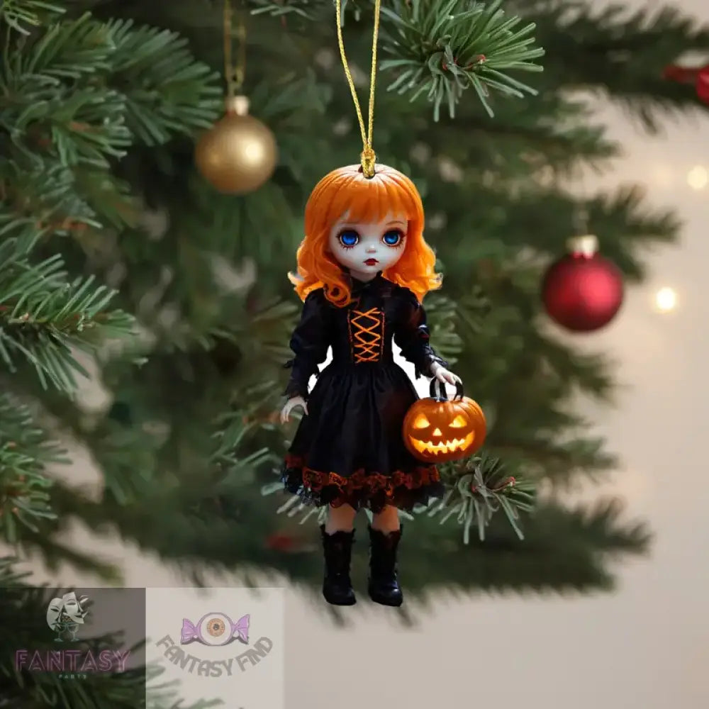 Spooky Acrylic Dolls With Pumpkins - Choice Of Design