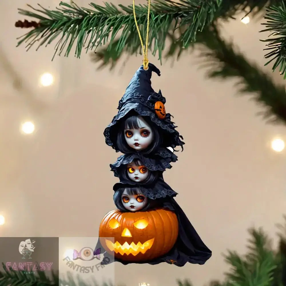 Spooky Acrylic Dolls With Pumpkins - Choice Of Design A