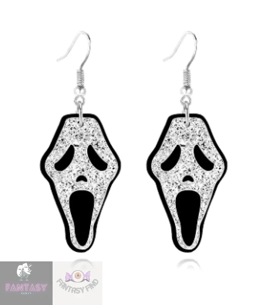 Spooky Halloween Skeleton Skull Earrings