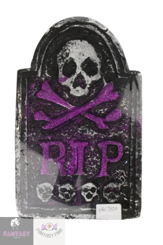 Spooky Tombstone Decoration Purple