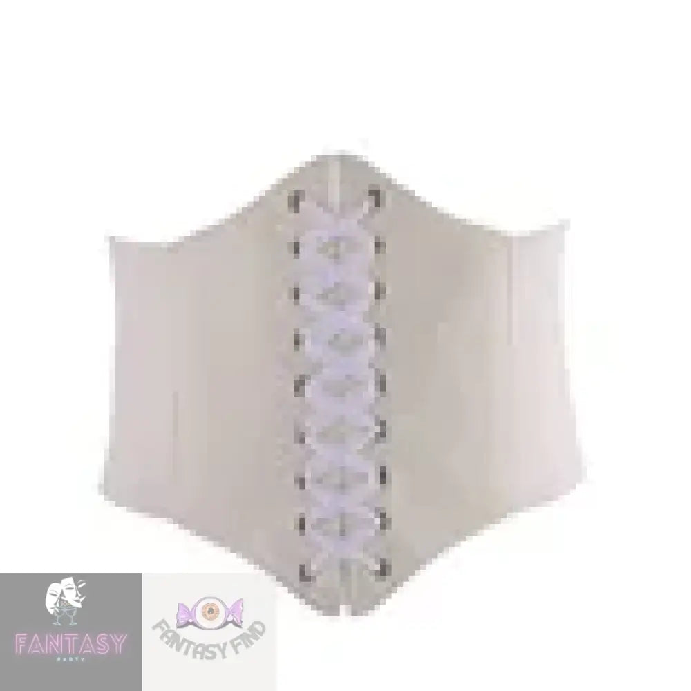 Women Waspie Corset Belt - Choice Of Colour White