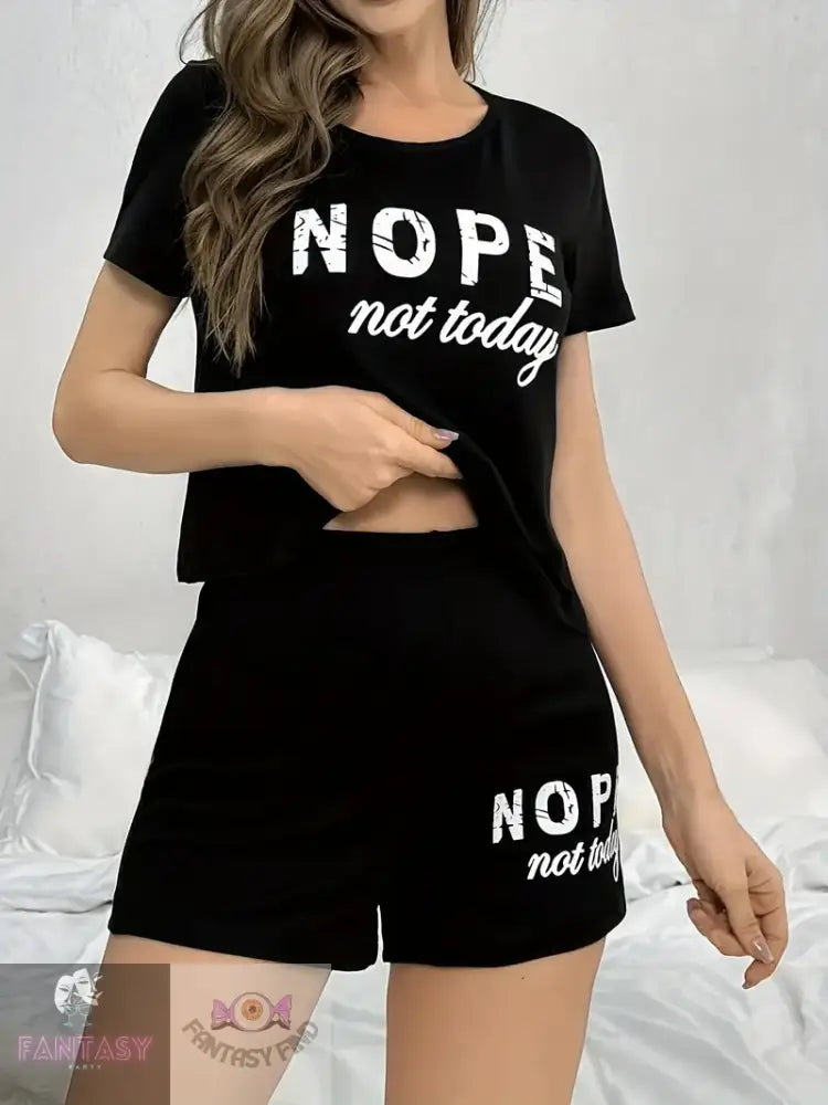 Women’s 2-Piece Pajama Set - ’Nope Not Today’