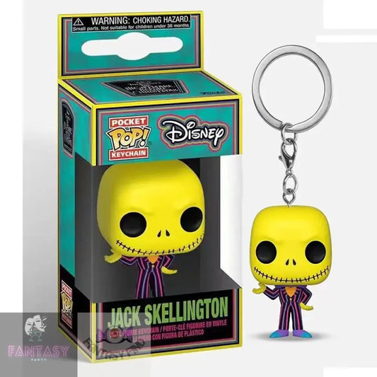 Yellow Jack Skellington Funko Pop Keychain